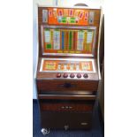 A 'vintage' Arcade slot/coin operated four reel fruit machine,