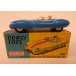 A Corgi Toys Lotus MKII Le Mans diecast model racing car no.