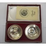 A pair of Armada design, dimpled silver dishes London 1960 4.