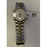 A 2001 Longines Conquest bi-coloured, stainless steel cased bracelet wristwatch,