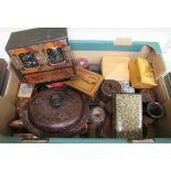 Wooden and other trinket boxes and open containers CS