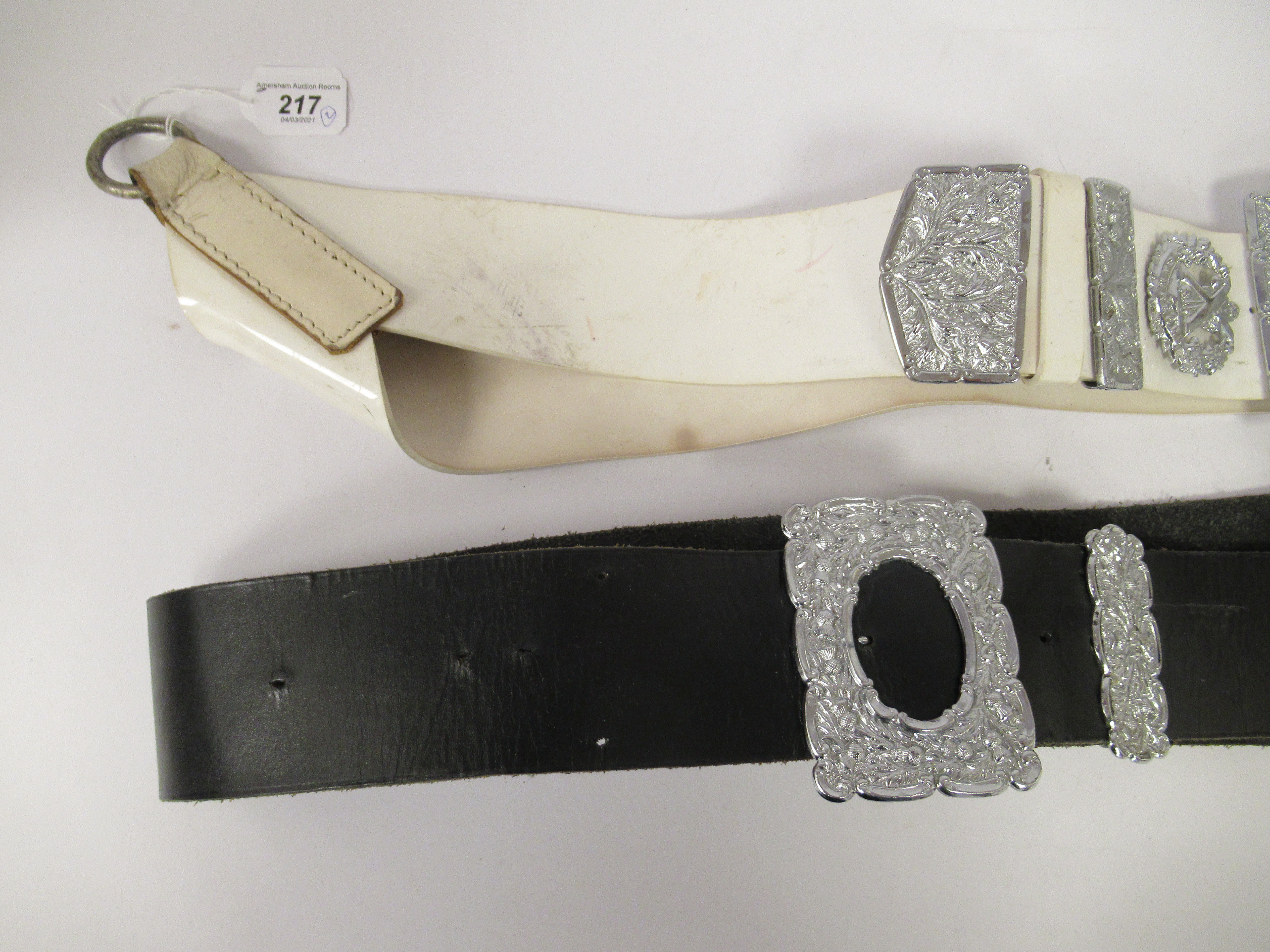 Two Scottish shoulder belts, viz. - Image 2 of 5