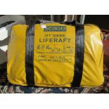 A Seago folding offshore life raft,