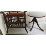 Small furniture: to include an early 20thC beech framed music stool;
