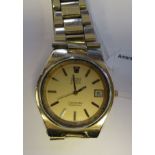 A 1960/1970s Omega Electronic Seamaster gold plated/stainless steel cased bracelet chronometer,