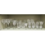 Drinking glasses: to include pedestal wines,
