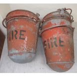 A graduated set of six 'vintage' galvanised metal,