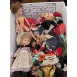 A small collection of post 1950s fabric and other dolls,