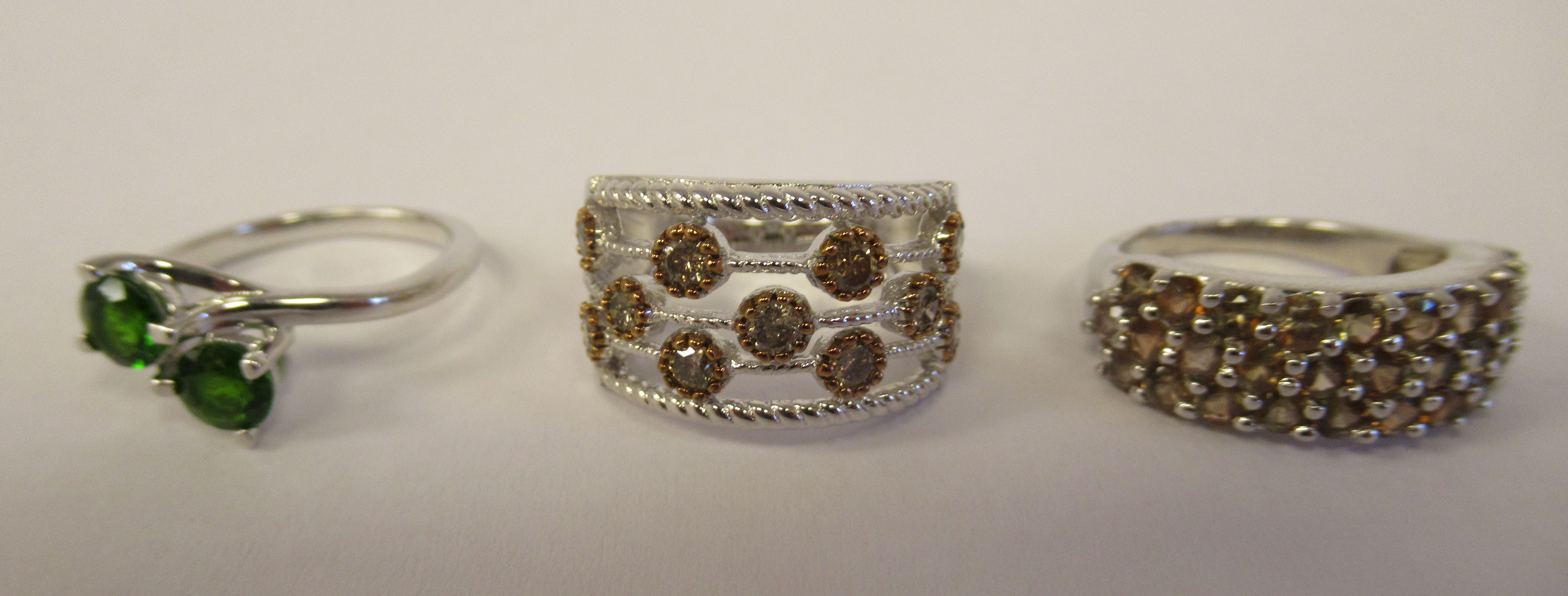 Sterling silver mounted jewellery: to include a cluster ring, - Image 6 of 10