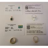 Gold mounted jewellery: to include a 9ct gold Bahia emerald pendant 11