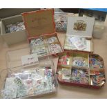 Uncollated mainly used postage stamps: to include GB and other world loose issues OS1