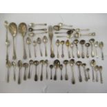 Miscellaneous 18th, 19th and early 20thC silver flatware: to include servers,