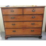 A late 19thC mahogany dressing chest,