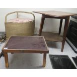 Three pieces of small furniture: to include a gilt sprayed bedroom corner chair BSR