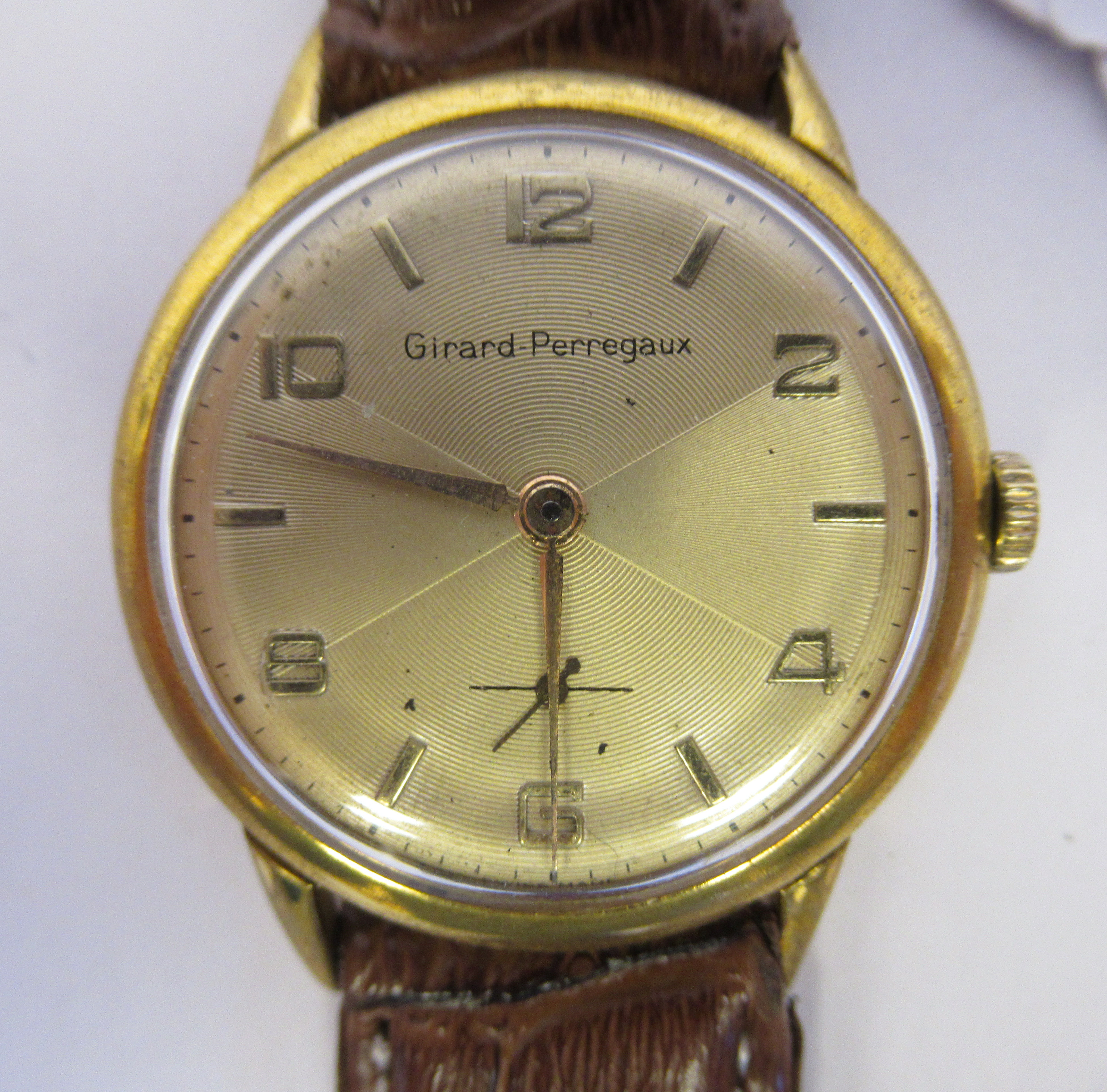 A 1960s Girard-Perregaux gold plated/stainless steel cased wristwatch,