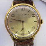 A 1960s Girard-Perregaux gold plated/stainless steel cased wristwatch,