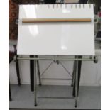 A circa 1960s A1 sized architects/engineers drawing board with tilt and height adjustable balance