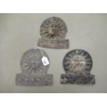 Three lead 'Fire Insurance' house plaques,