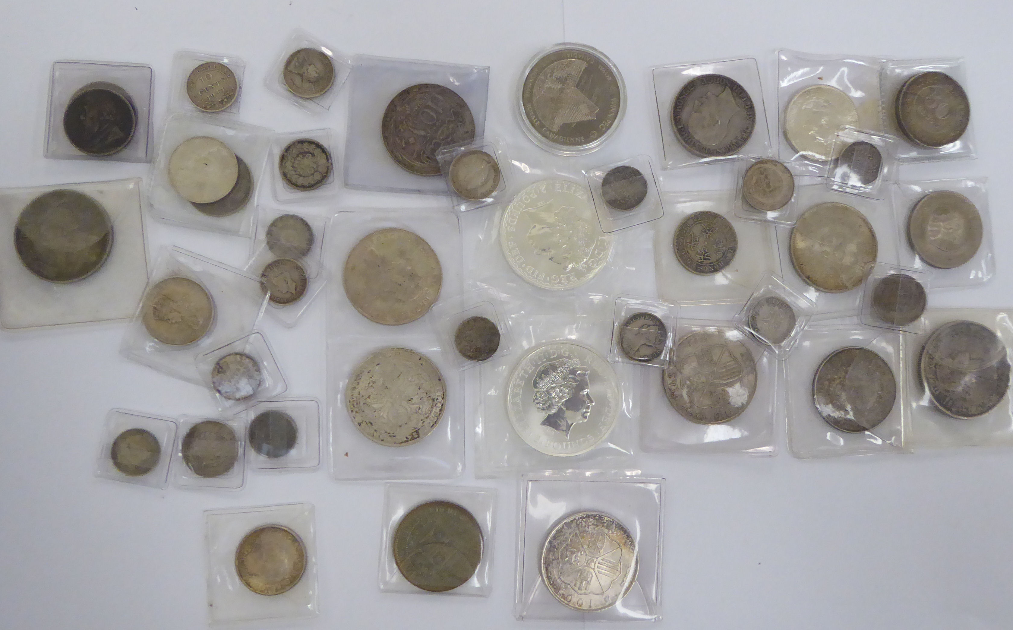 Uncollated world coins: to include 19th & 20thC issues; a 1919 Straits Settlement one dollar;