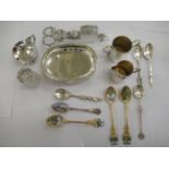 Silver and other collectables: to include enamel spoons mixed marks OS10