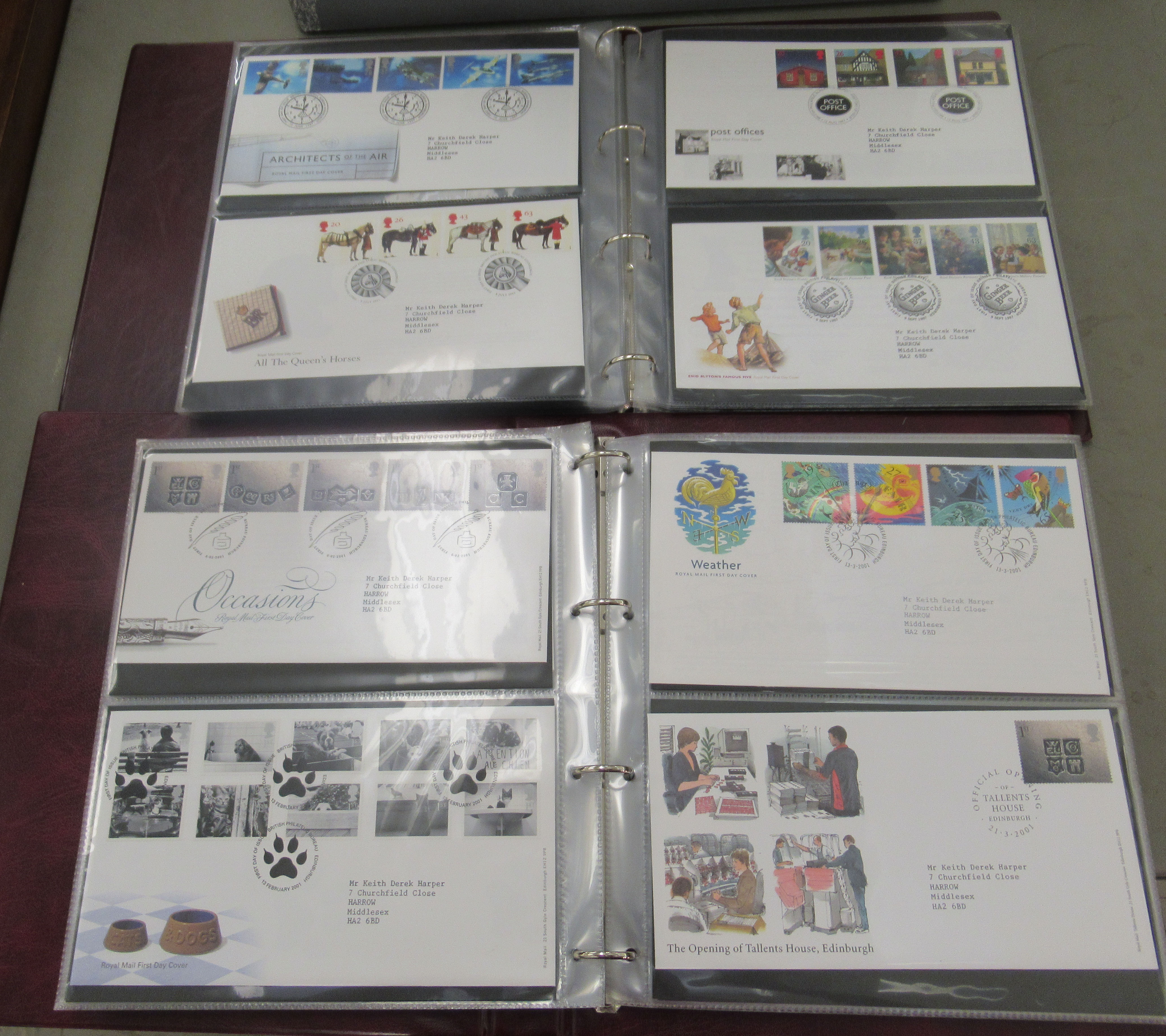 Seven albums containing First Day covers, circa 1985-2002: to include National Trust, Coronation, - Image 2 of 8