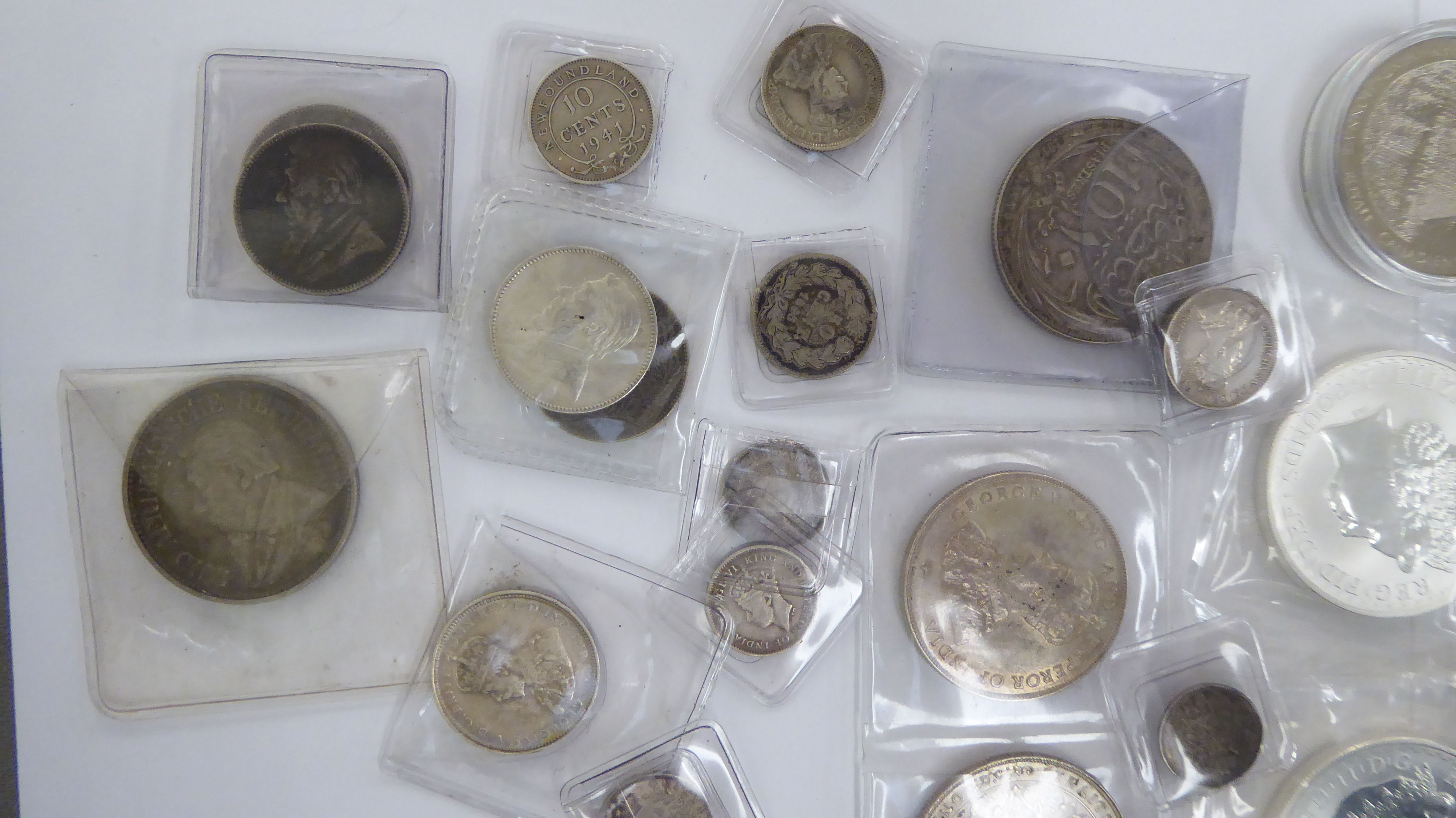 Uncollated world coins: to include 19th & 20thC issues; a 1919 Straits Settlement one dollar; - Image 2 of 5