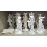 Fifteen Royal Worcester porcelain figures 'The 1920s Vogue Collection' 8-9''h with certificates