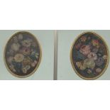 A pair of late Victorian painted furniture panels,