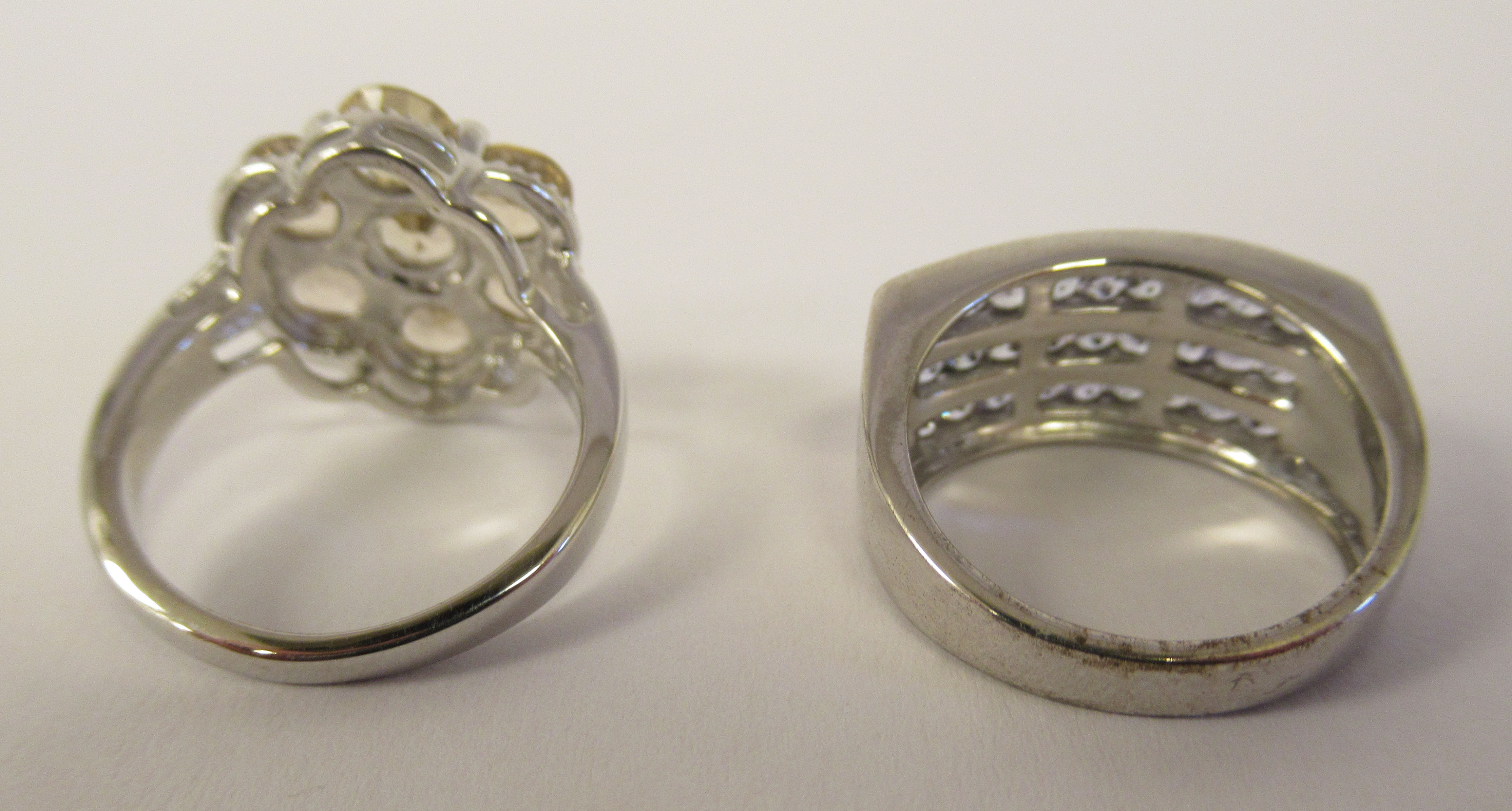 Sterling silver mounted jewellery: to include a cluster ring, - Image 5 of 10