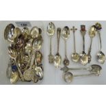 Silver, silver coloured metal and white metal commemorative and crested tea/coffee spoons,