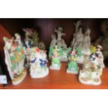 Ceramics: to include a late Victorian Staffordshire pottery figure,