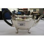 An Edward VII silver teapot Chester 1914 OS10