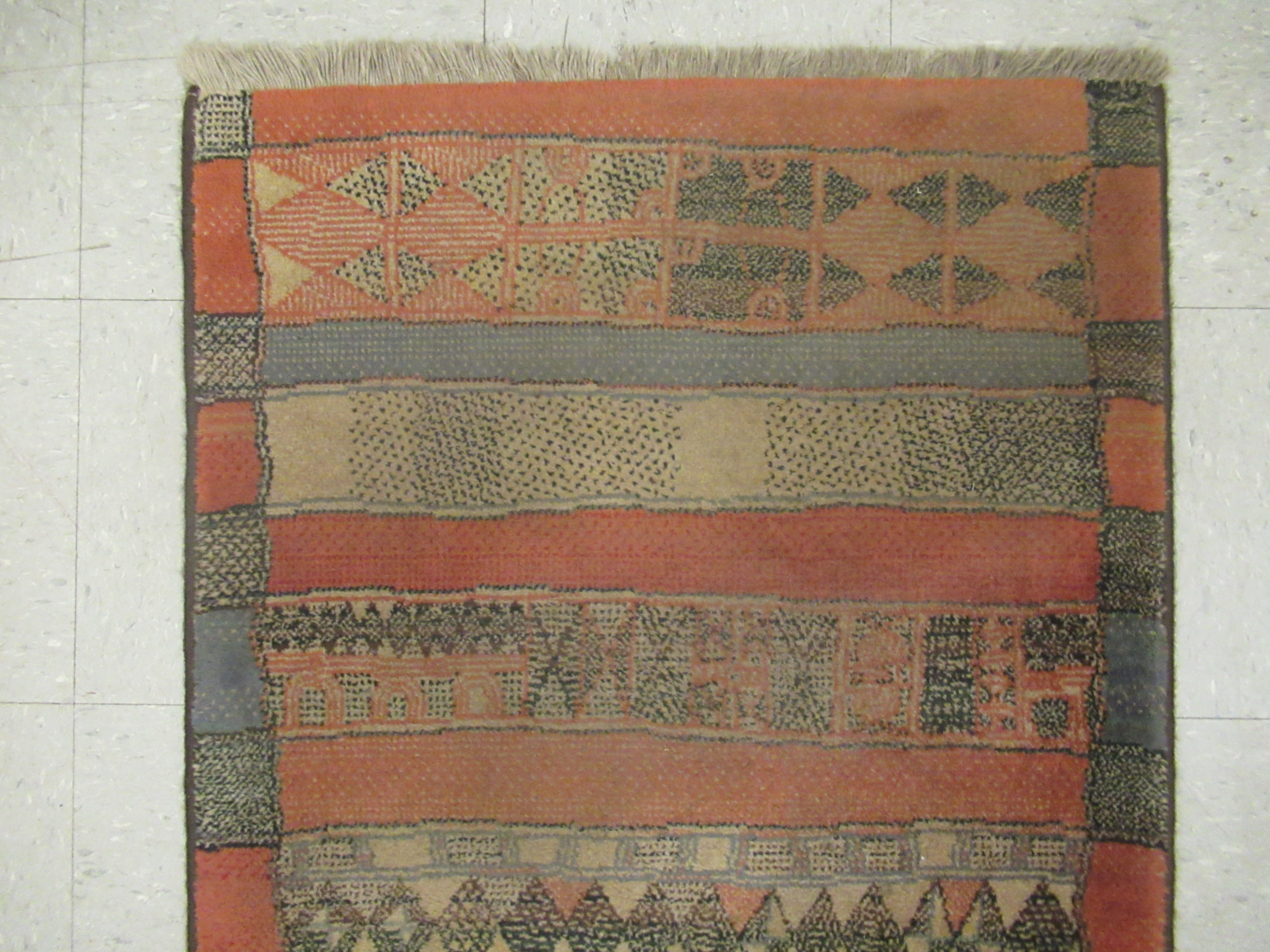 A Caucasian rug with a geometric pattern, - Image 2 of 3