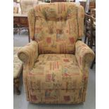 A modern Sherborne electrically powered rise and recline armchair,