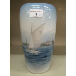 A Royal Copenhagen porcelain vase of tapered form,