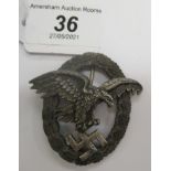 A German Luftwaffe breast badge,