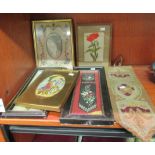 Collectables: to include a late Victorian embroidered silk bookmark framed SR
