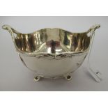 An Art Nouveau silver twin handled bowl with applied organically inspired ornament Sheffield 1904