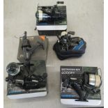 Five fishing reels: to include two Shimano Baitrunner ST 6000 RA's; and a Stratos F51000