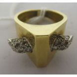 An 18ct gold fancy diamond set ring