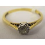 An 18ct gold single stone diamond ring