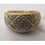 An 18ct gold ring, set with diamonds