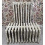 Two early 20thC painted iron, water filled radiators  31" & 13"h