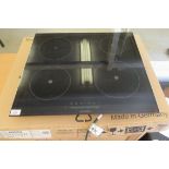 A Siemens tinted black glass induction, four ring hob  23" x 20"