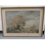 Voss - a barren autumnal landscape  oil on canvas  20" x 30"  framed