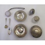 Silver, silver coloured and white metal objects: to include a pair of miniature Armada style dishes