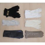 Six pairs of early 20thC and later ladies kid and other gloves