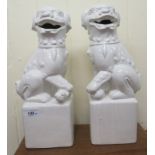 A pair of modern china dogs-of-fo  14"h