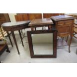 Small late 19thC and later furniture: to include an occasional table with a chequerboard top, on