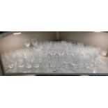 Variously slice cut crystal drinking glasses: to include tumblers and wines